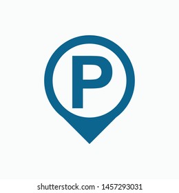 Parking Sign Icon Vector Isolated