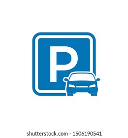parking sign icon vector isolated illustration