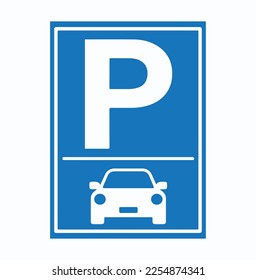 vector de icono de signo de estacionamiento aislado en el fondo