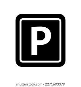 vector de icono de signo de estacionamiento aislado en el fondo