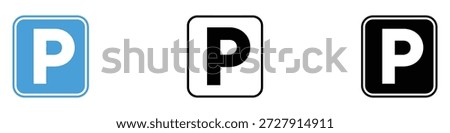 Parking sign icon vector. vehicle parking areas symbol. vector illustration.