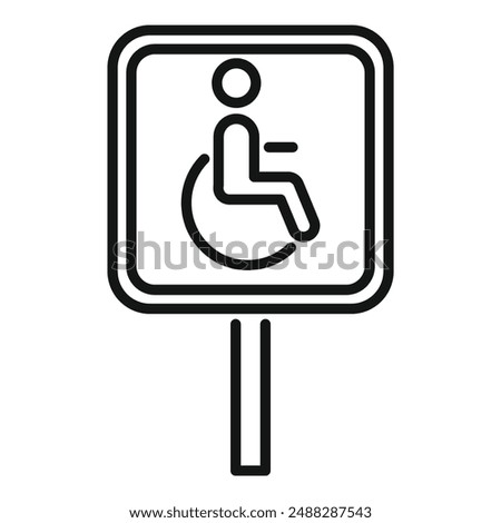 Parking sign indicating parking reserved for disabled people