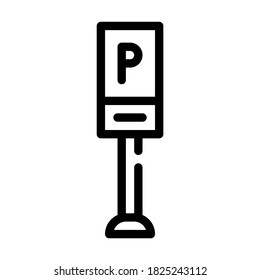 Symbol für Parkzeichen, Vektorgrafik. Parkschild. isoliertes Kontursymbol