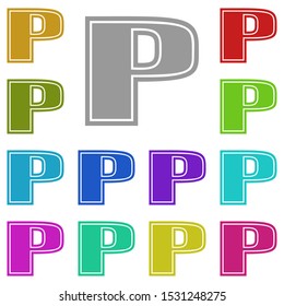 parking, parking sign multi color icon. Simple glyph, flat vector of universal icons for UI and UX, website or mobile application