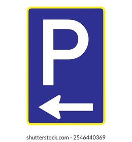 Parking sign, one sign, sign with background