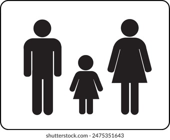 Parkschild und Toiletten-Symbol Vektorgrafik