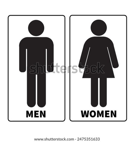 Parking sign and Restroom icon vector