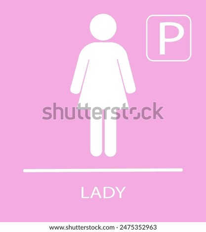 Parking sign and Restroom icon vector