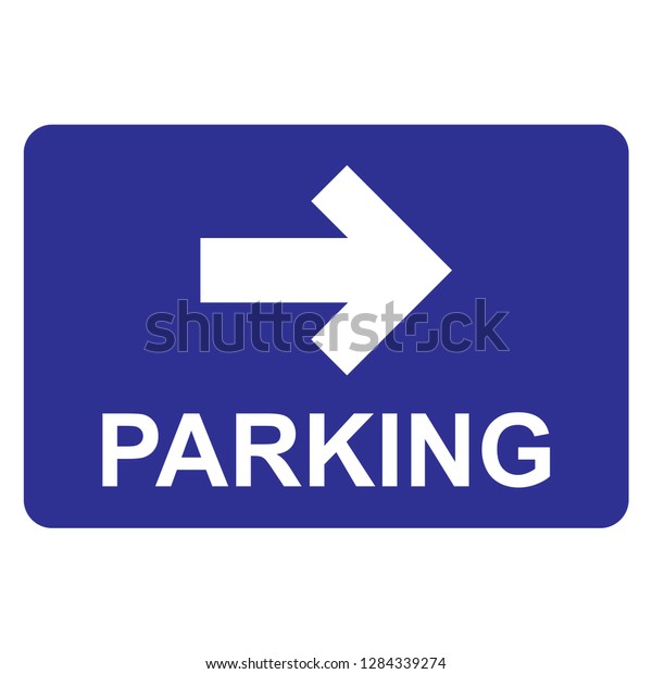 parking sign right\
direction