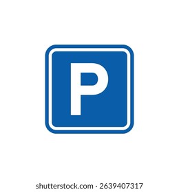 Parking sign and symbol design on a white background