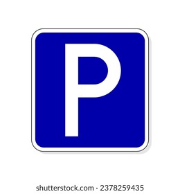 Parking sign template. Vector design.