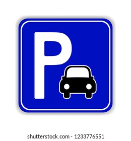 Parking sign vector