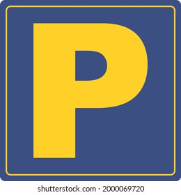 parking sign in vector color