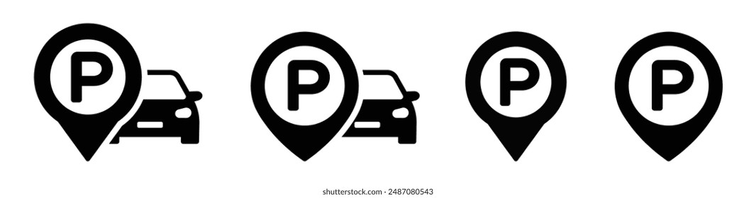 Parking sign vector design. Most popular parking vector icons