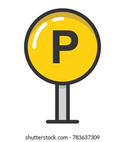 Parking Sign Vector Icon