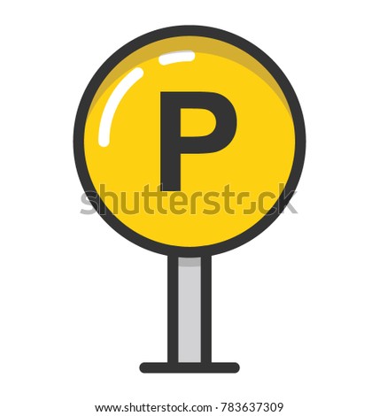 Parking Sign Vector Icon