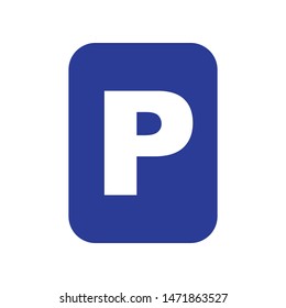 Parking Sign Vector Icon Design Template
