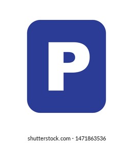 Parking Sign Vector Icon Design Template