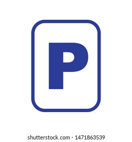 Parking Sign Vector Icon Design Template