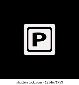 Parking sign vector icon. flat Parking sign design. Parking sign illustration for graphic 