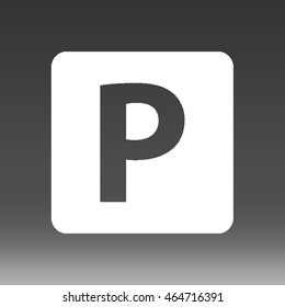 Parking Sign Vector Icon Illustration