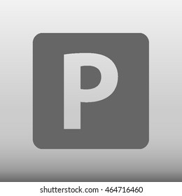 Parking Sign Vector Icon Illustration