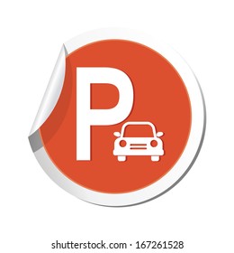 Parking sign, vector illustration.