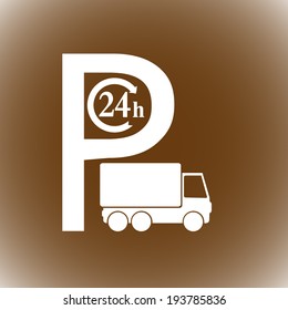 Parking sign, vector illustration.