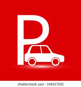 Parking sign, vector illustration.