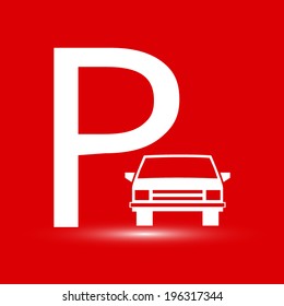 Parking sign, vector illustration.