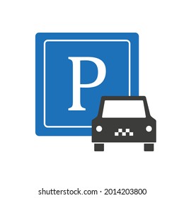 Signo de estacionamiento. Ilustración vectorial