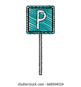parking sign vector illustration