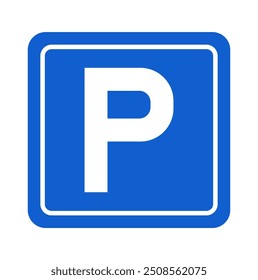 Señal de estacionamiento Ilustración vectorial, TABLERO de estacionamiento, señal de tráfico aislado, señal de estacionamiento reservado