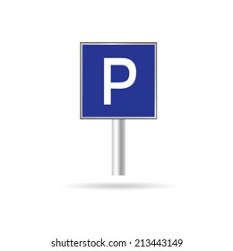 parking sign vector illustration on white background