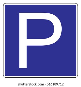 Parking sign vector isolated