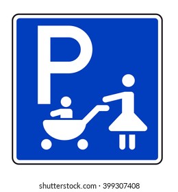 parking sign for women with children