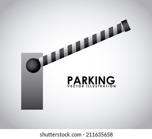 parking signal over white background vector illustration