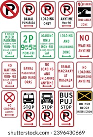 Parking signs, Road signs in the Philippines, Regulatory signs indicate the application of legal or statutory requirements.