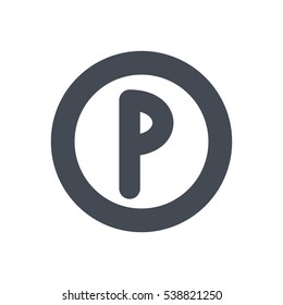 parking silhouette icon