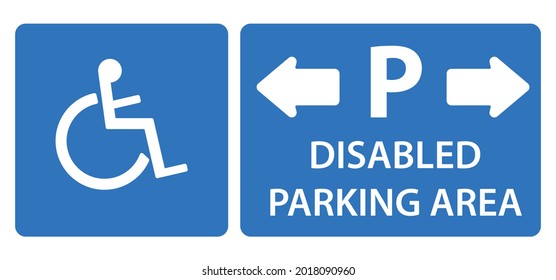 Parkplatzsymbol für behinderte Fahrer. Konzept der Behindertenwoche Vektordesign EPS10.