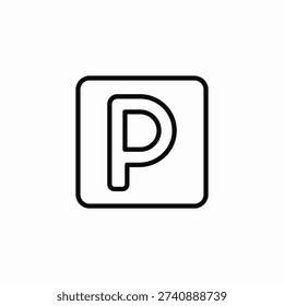 parking space icon sign vector