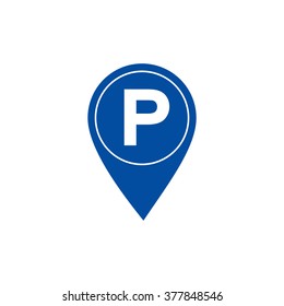 Parking space. Sign of the parking lot. Parking area. 