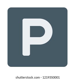 Parking symbol highlighted