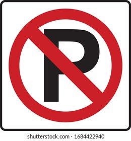 Parking Symbol And No Parking Sign.Parking And No Parking Sign