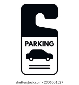 Parking tag icon simple vector. Space truck. City payment zone