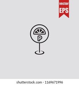 Parking thin line icon.Vector illustration.