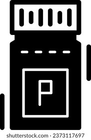 Parking ticket Glyph Icon Design