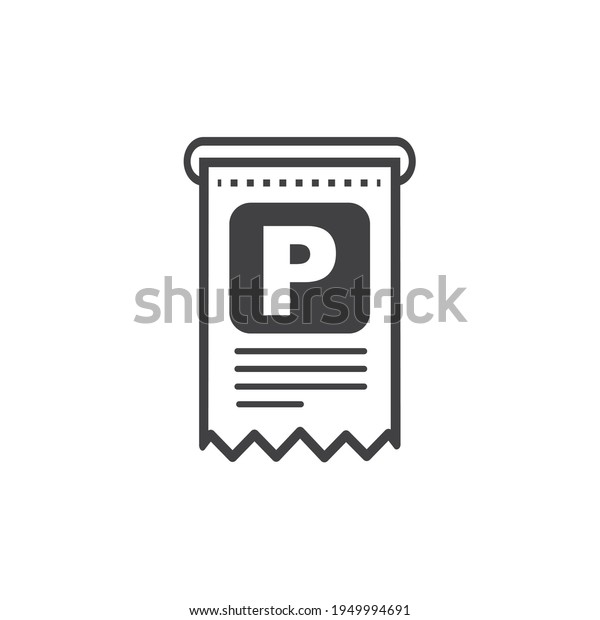 Parking\
ticket icon can be used for web and\
mobile.
