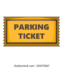 Parking ticket icon. Cartoon illustration of parking ticket vector icon for web design