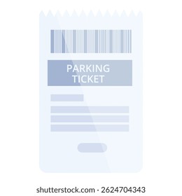 Parking ticket is showing payment for parking spot on street